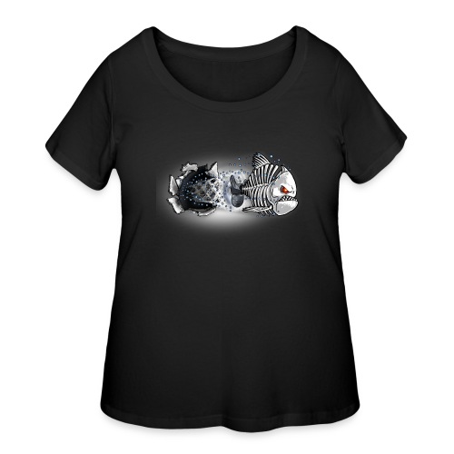 piranha zombi 2015 png - Women's Curvy T-Shirt