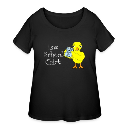Law School Chick White Text - Women's Curvy T-Shirt