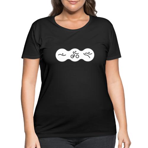 A great Triathlon gift for your friend or family - Women's Curvy T-Shirt