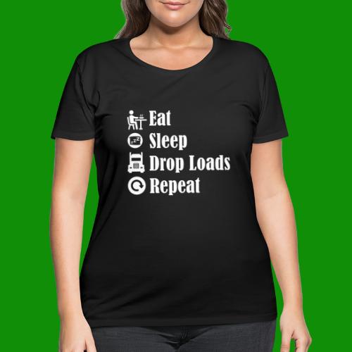Eat Sleep Drop Loads Repeat - Women's Curvy T-Shirt