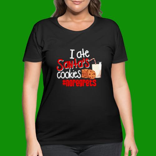#NoRegrets Santa's Cookies - Women's Curvy T-Shirt