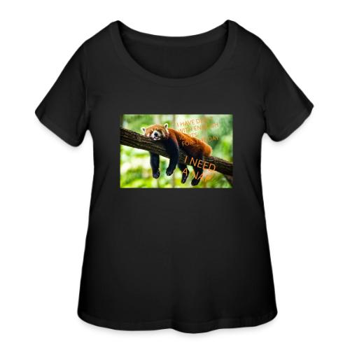 Fox napping meme - Women's Curvy T-Shirt