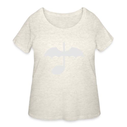 Music Note with Bat Wings - Women's Curvy T-Shirt