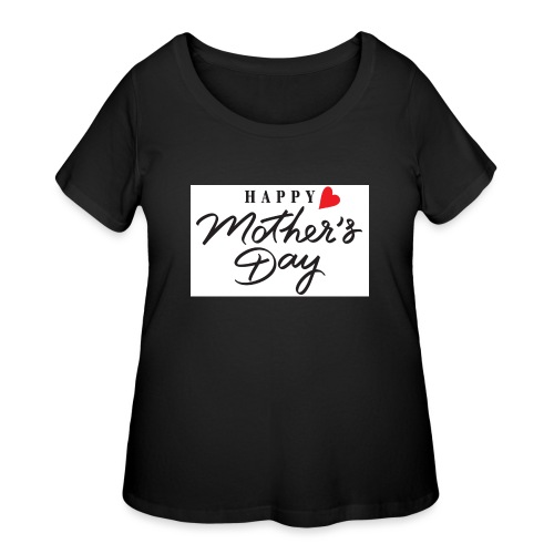 Happy Mothers Day Red Hearts - Women's Curvy T-Shirt