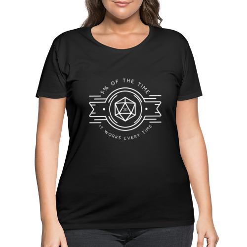 D20 Five Percent of the Time It Works Every Time - Women's Curvy T-Shirt