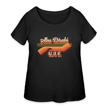 Retro Abu Dhabi 80S Abu Dhabi - Women's Curvy T-Shirt - black - Front - Giselle (180cm)