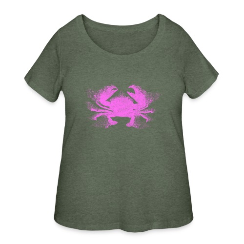 South Carolina Crab in Pink - Women's Curvy T-Shirt