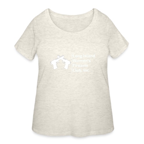 LIWFC Logo White Print - Women's Curvy T-Shirt