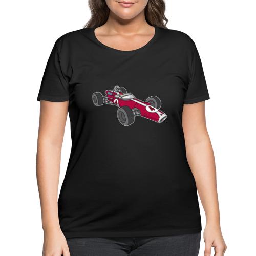 Red racing car, racecar, sportscar - Women's Curvy T-Shirt