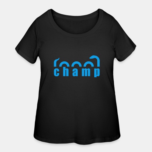 Champ Lake Monster Fun Design Slogan - Women's Curvy T-Shirt
