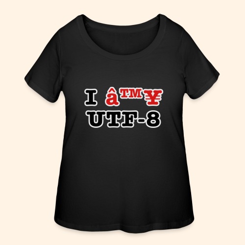 I â™¥ UTF-8 - Women's Curvy T-Shirt