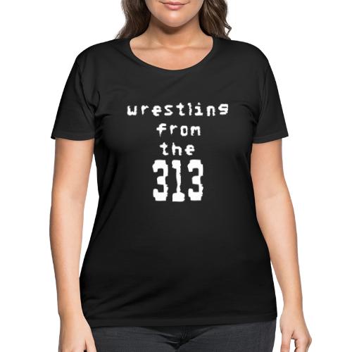 Wrestling from the 313 (Retro Logo) - Women's Curvy T-Shirt