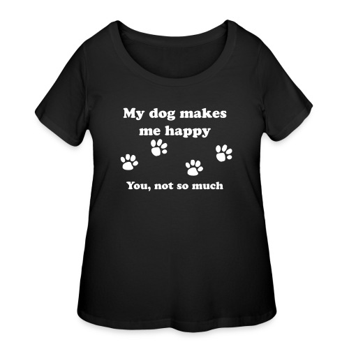 dog_happy - Women's Curvy T-Shirt