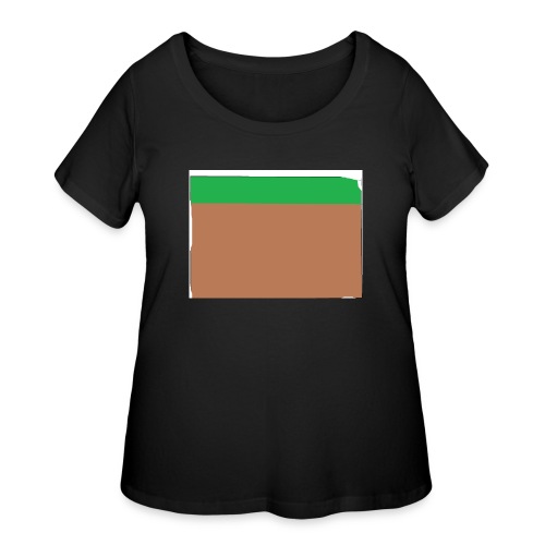 Grass block - Women's Curvy T-Shirt
