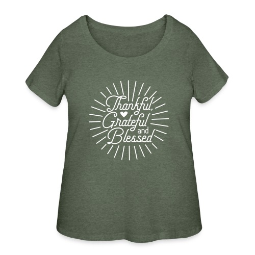 Thankful, Grateful and Blessed Design - Women's Curvy T-Shirt