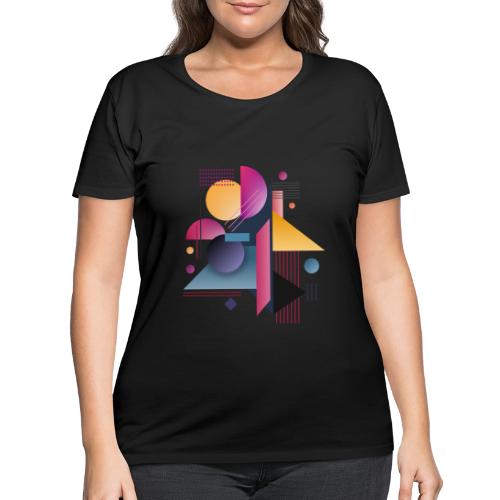 Color Pulse Geometry - Women's Curvy T-Shirt