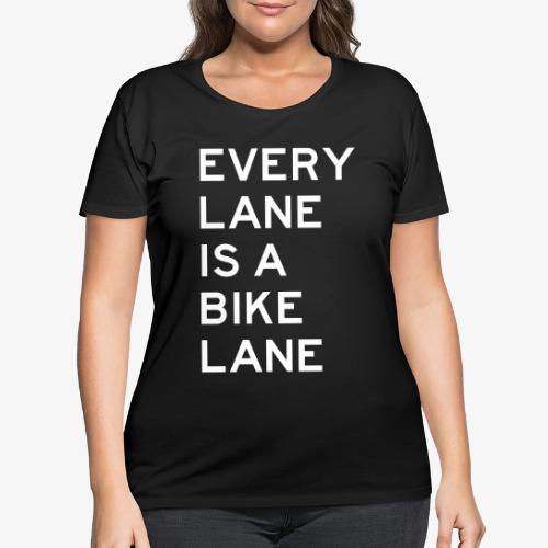 Every Lane is a Bike Lane - Women's Curvy T-Shirt
