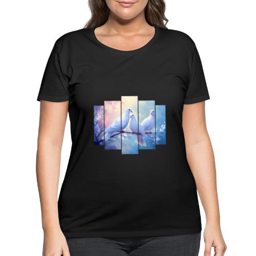 Symbols of Peace and Serenity - Women's Curvy T-Shirt