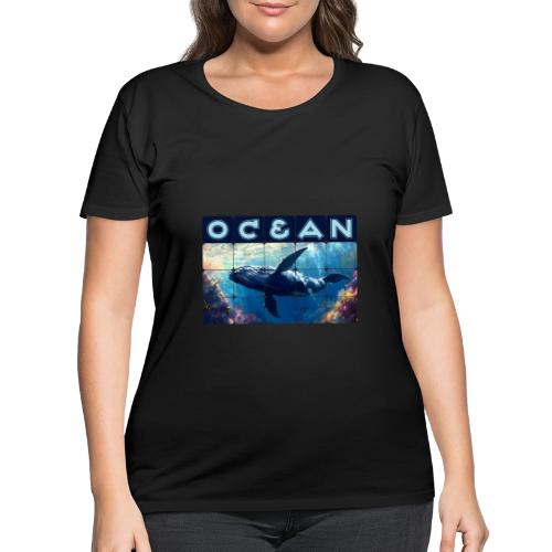 Ocean: Majestic Deep - Women's Curvy T-Shirt