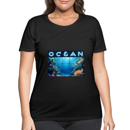 Ocean: Tropical Drift - Women's Curvy T-Shirt