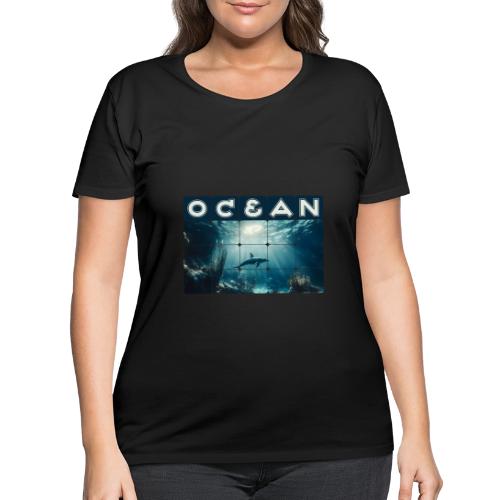 Ocean: Dolphin’s Serenity - Women's Curvy T-Shirt