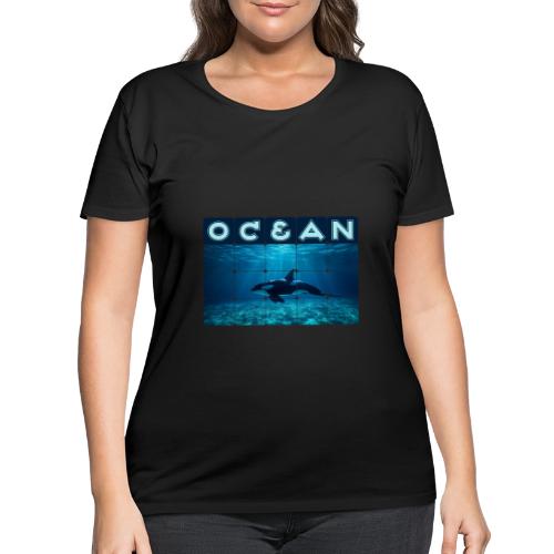 Ocean: Orca in Motion - Women's Curvy T-Shirt