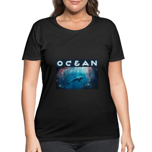 Ocean: Blue Grace - Women's Curvy T-Shirt
