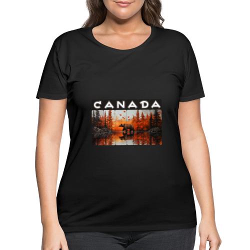 Canada Wilderness Art - Women's Curvy T-Shirt
