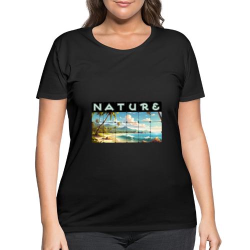 Nature: Sun-Kissed Shore - Women's Curvy T-Shirt
