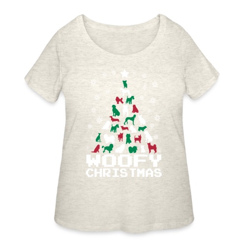Woofy Christmas Tree - Women's Curvy T-Shirt