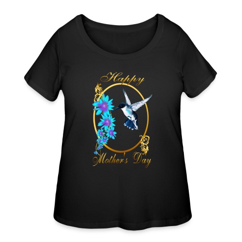 Mother's Day with humming birds - Women's Curvy T-Shirt