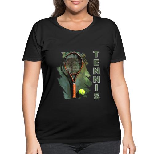 Tennis Precision Strike - Women's Curvy T-Shirt