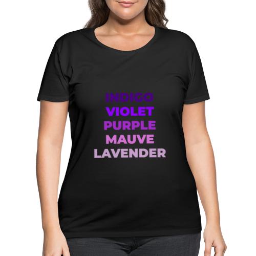 Shades of Purple - Women's Curvy T-Shirt