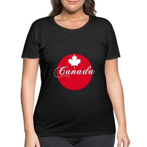 Canada in red and white - Women's Curvy T-Shirt