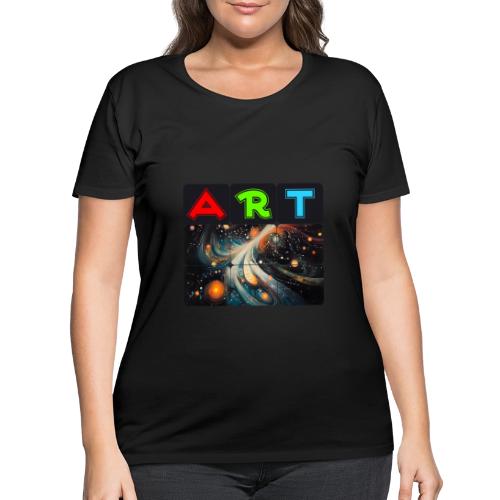 Swirls of Colorful Art - Women's Curvy T-Shirt