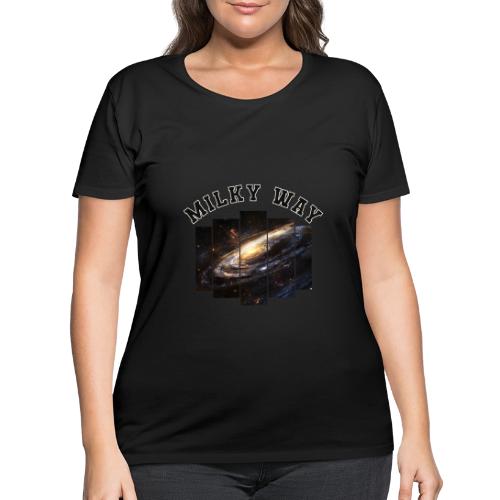 Milky way galaxy - Women's Curvy T-Shirt