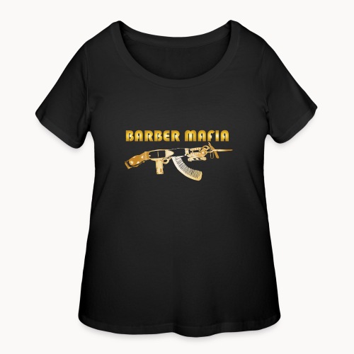 GOLD BARBER CLIPPER AK GUN - Women's Curvy T-Shirt