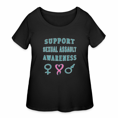 Support Sexual Assault Awareness Prevention Month - Women's Curvy T-Shirt