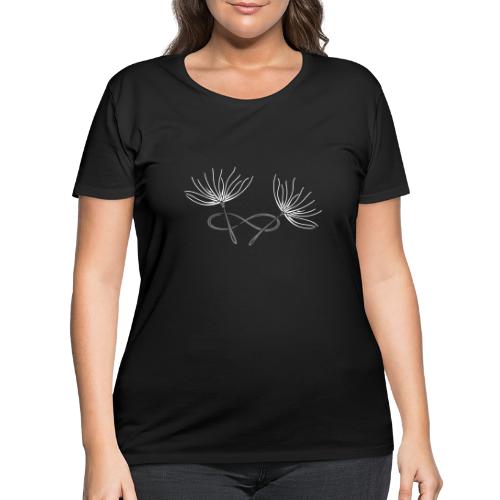Dandelion, infinity loop, filigree Tattoo. - Women's Curvy T-Shirt
