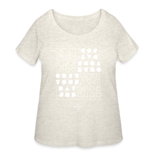 Quit upside white - Women's Curvy T-Shirt