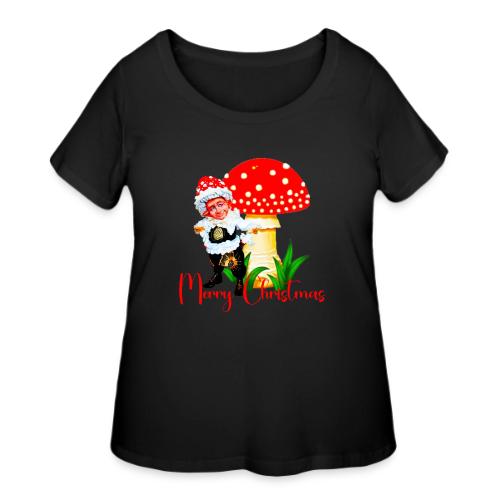 Сhristmas funny gnomes - Women's Curvy T-Shirt