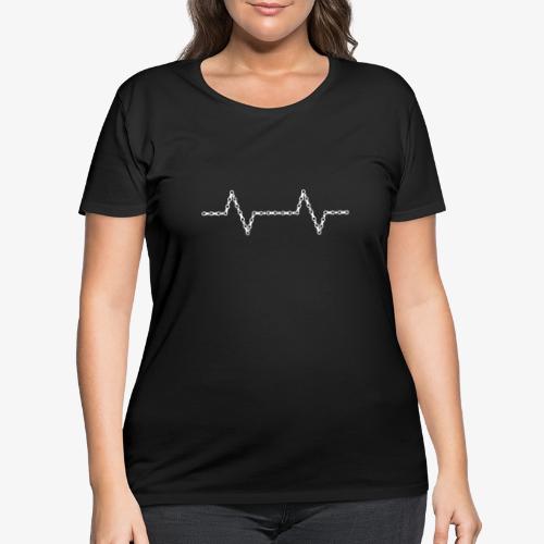 Bike Chain Heartbeat - Women's Curvy T-Shirt