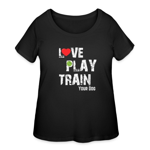 Love.Play.Train Your dog - Women's Curvy T-Shirt