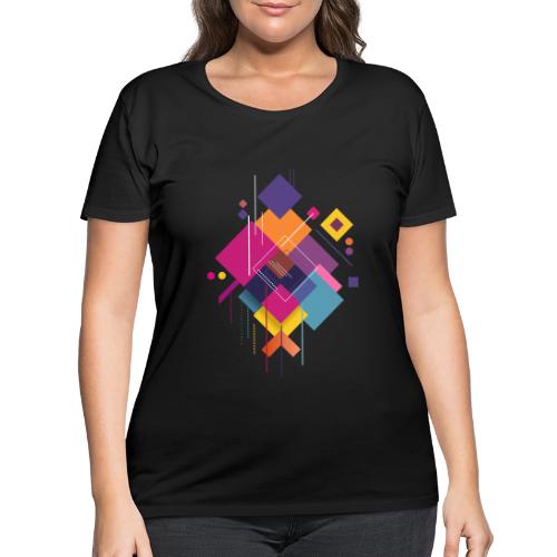 Vibrant Geometry - Women's Curvy T-Shirt