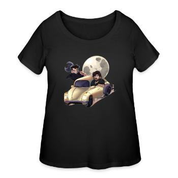 Grimm - Nick et Monroe - Women's Curvy T-Shirt - black - Front - Giselle (180cm)