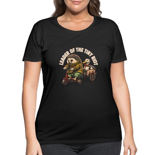 Leader of the Tiny Riot Design - Women's Curvy T-Shirt