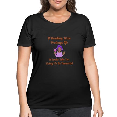 Wine Immortal - Women's Curvy T-Shirt