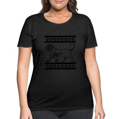 Lion in Parseh L3 - Women's Curvy T-Shirt