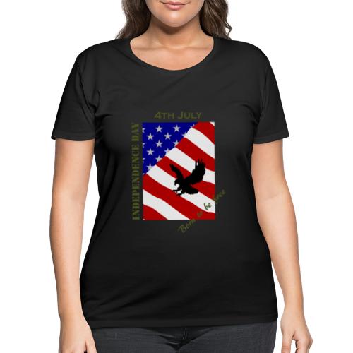 4th July Independence Day - Women's Curvy T-Shirt