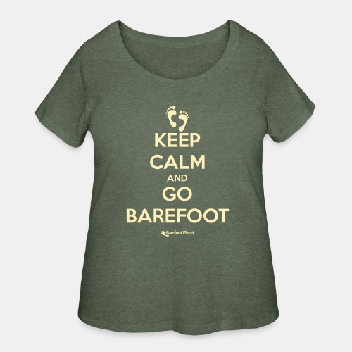 Keep Calm and Go Barefoot - Women's Curvy T-Shirt